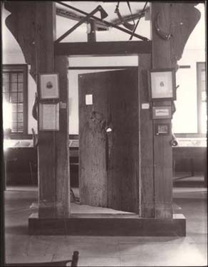 Old Indian House Door on Exhibit