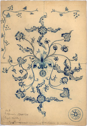 Colonial embroidery sketch