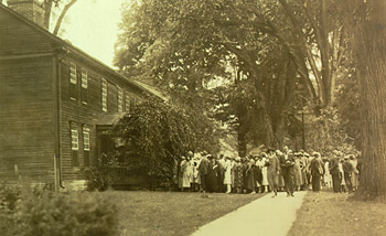  Visitors wait to enter Frary House, Open House