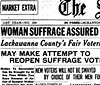 newspaper announces vote for women